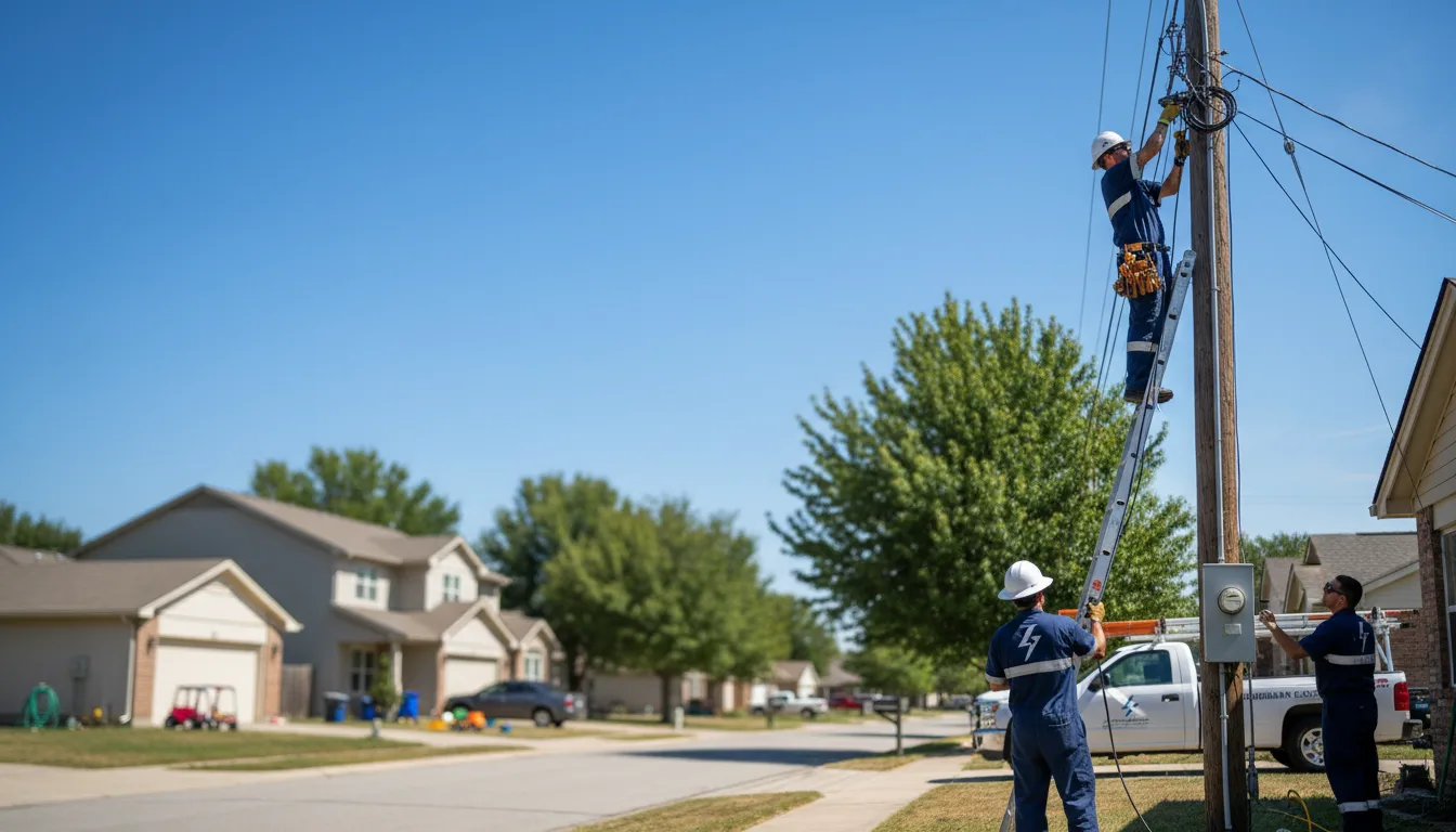 Residential electrician providing installation services in Hugo, MN